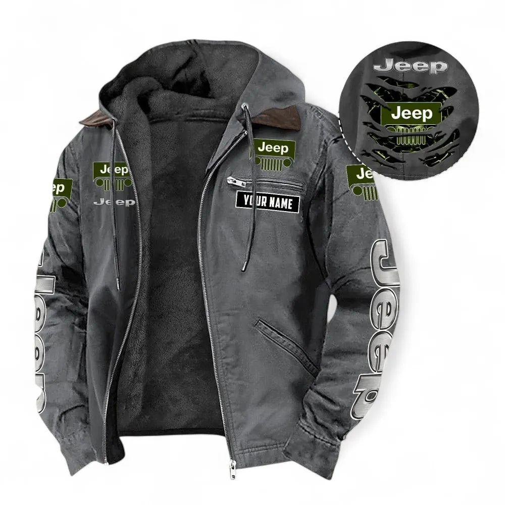 4x4 Vehicle Maker Hooded And Flannel Hoodie, Sporty Streetwear Hoodie For Car Lovers CAR391 - Gray