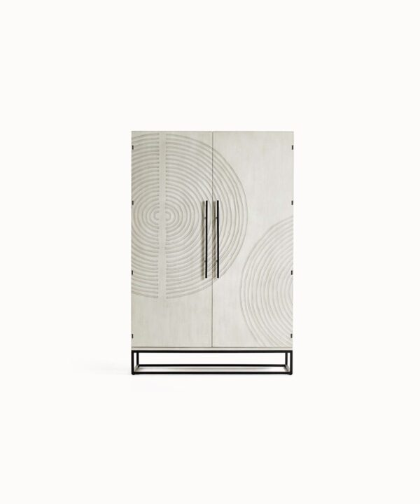 Natural Storage Cabinet with Textured Finish