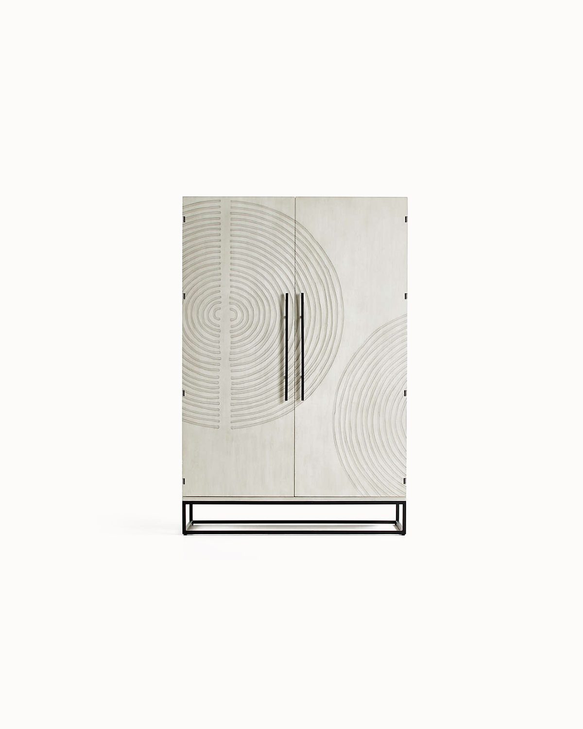 Natural Storage Cabinet with Textured Finish