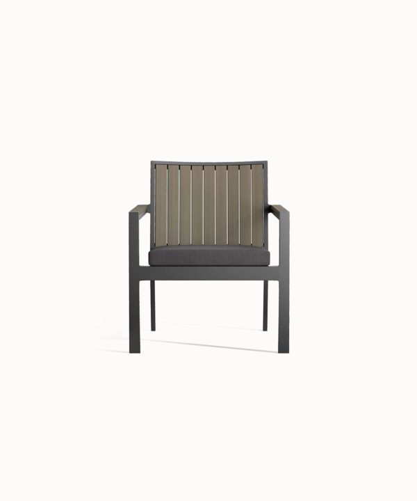 Solid Wood Lounge Chair with Tapered Legs