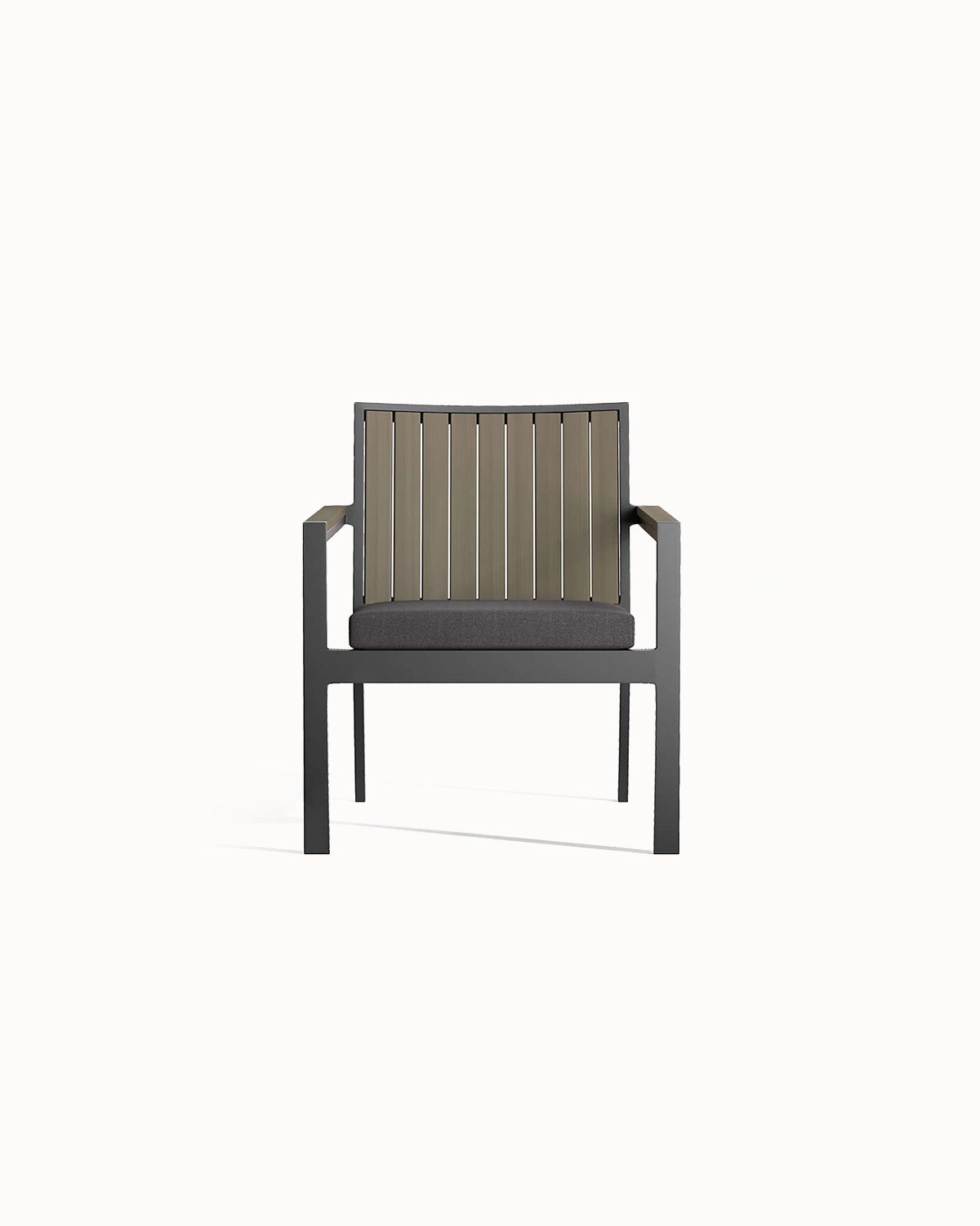 Solid Wood Lounge Chair with Tapered Legs