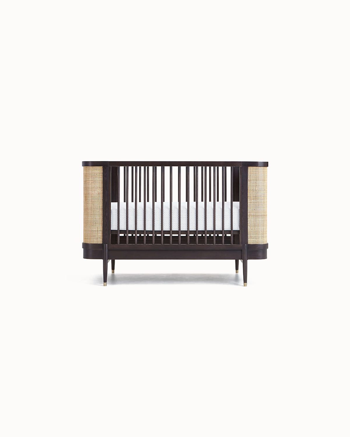 Elegant Baby Crib with Upholstered Details