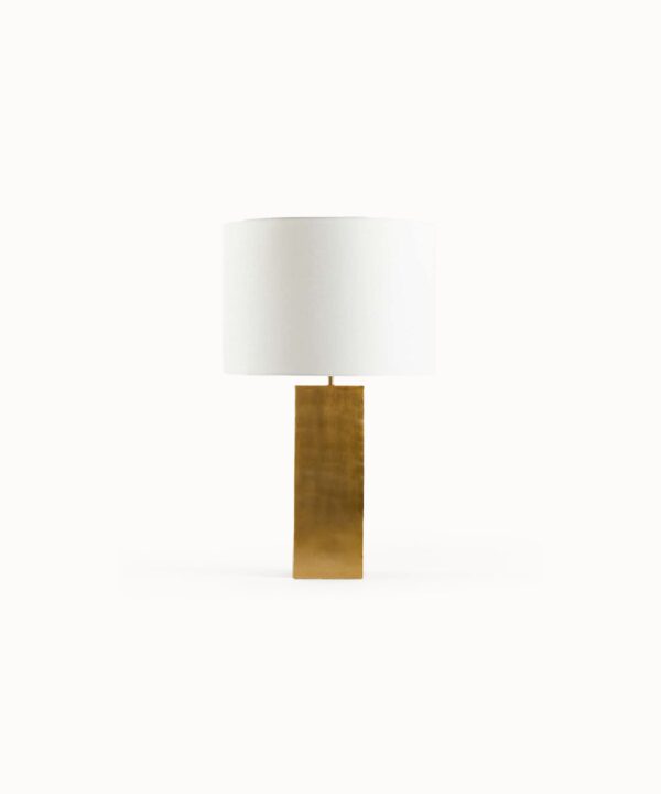 Clean Line Table Lamp with Upholstered Details