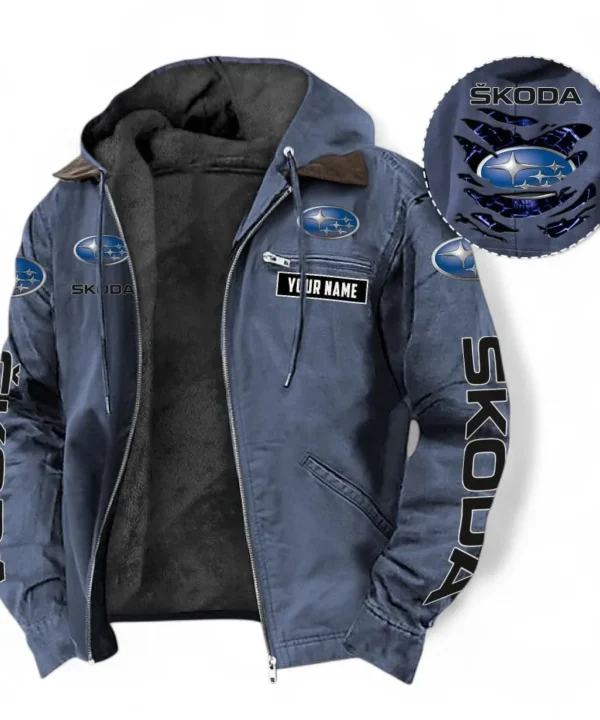 Adventure Wagon Hooded And Flannel Hoodie, Comfortable Street Hoodie For Car Lovers CAR391 - Navy Blue