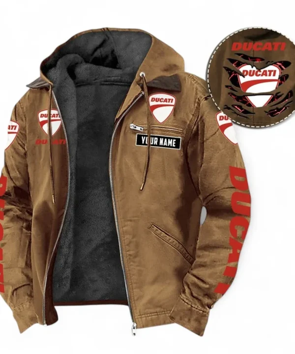 Agile Street Fighter Hooded And Flannel Hoodie, Adventure-Ready Streetwear For Car Lovers CAR391 - Camel