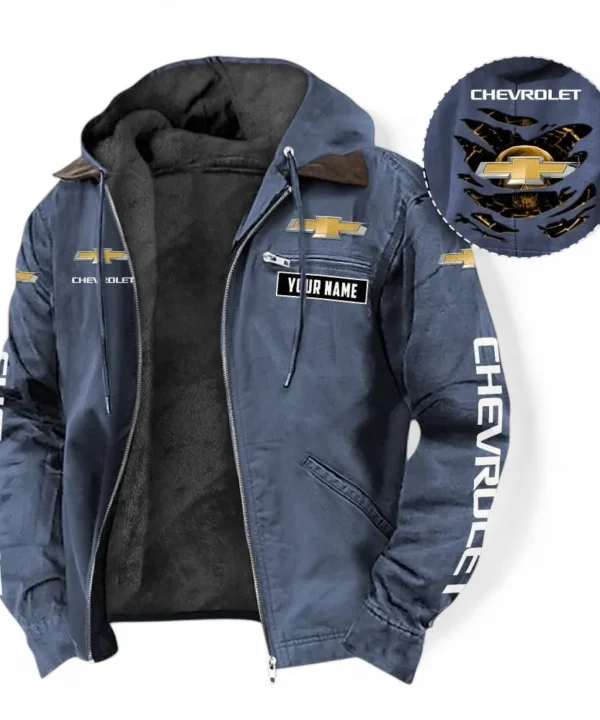 American Pickup Truck Hooded And Flannel Hoodie, Rugged & Sporty Hoodie For Car Lovers CAR391 - Navy Blue