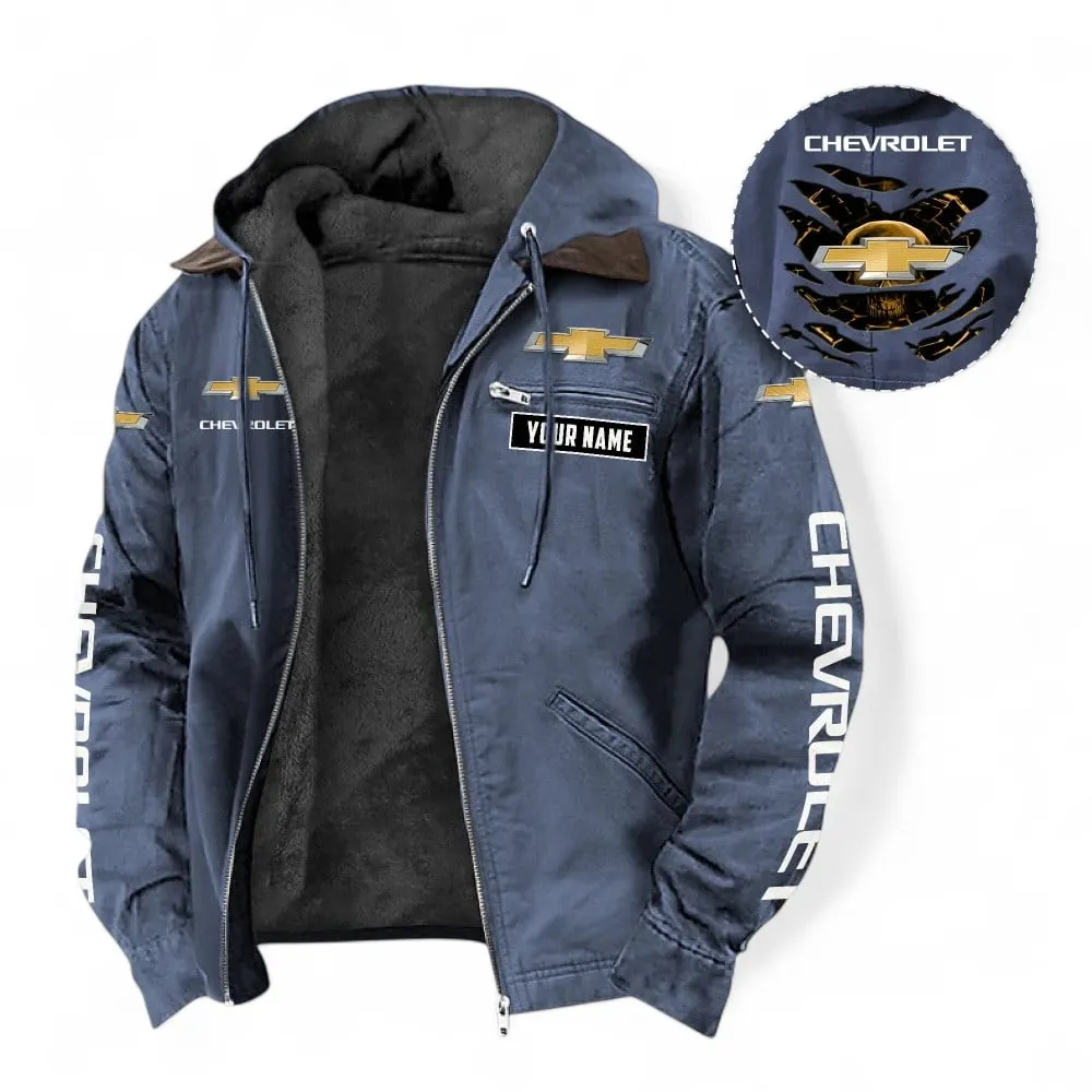 American Pickup Truck Hooded And Flannel Hoodie, Rugged & Sporty Hoodie For Car Lovers CAR391 - Navy Blue