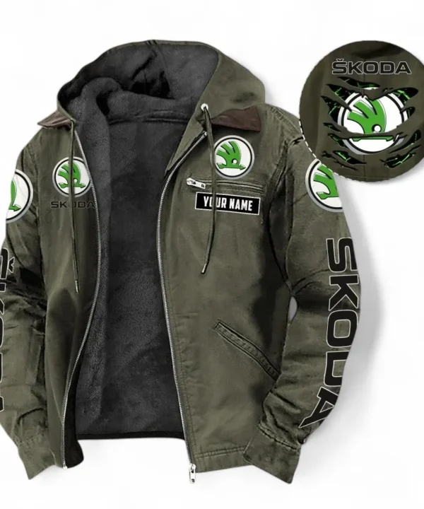 City-Friendly Automobile Hooded And Flannel Hoodie, Comfortable Urban Hoodie For Car Lovers CAR391 - Green