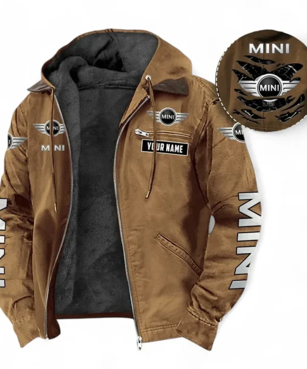 Compact City Car Hooded And Flannel Hoodie, Casual Fit Hoodie For Car Lovers CAR391 - Camel