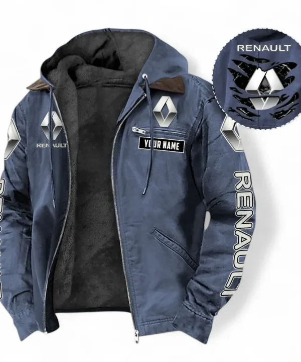 Compact Hatchback Hooded And Flannel Hoodie, Comfortable Street Hoodie For Car Lovers CAR391 - Navy Blue