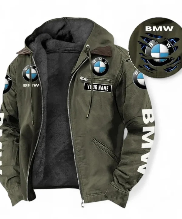 Compact Sedan Hooded And Flannel Hoodie, Exclusive Logo Hoodie For Car Lovers CAR391 - Green