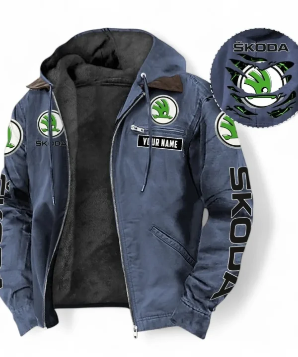 European Family Car Hooded And Flannel Hoodie, Everyday Casual Hoodie For Car Lovers CAR391 - Navy Blue