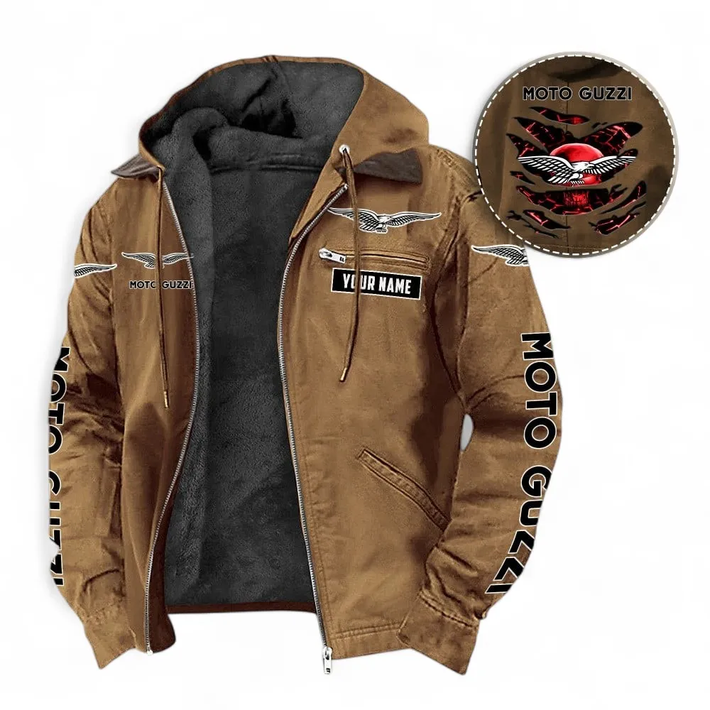 European Motorbike Hooded And Flannel Hoodie, Street-Ready Casual Hoodie For Motor Lovers CAR391 - Camel