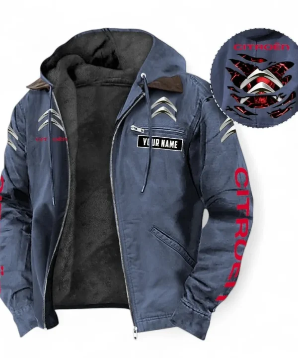 Family Car Hooded And Flannel Hoodie, Sporty Urban Comfort Hoodie For Car Lovers CAR391 - Navy Blue