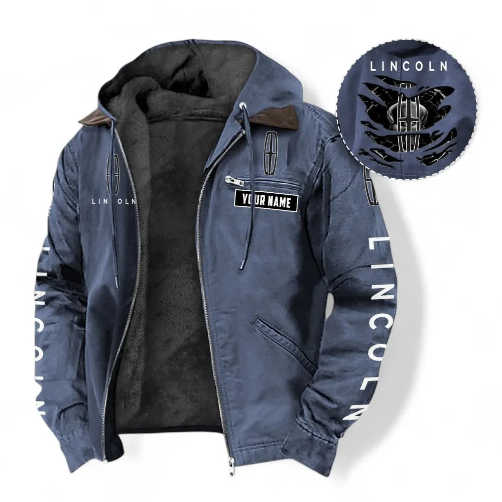 Full-Size Sedan Hooded And Flannel Hoodie, Adventure-Ready Hoodie For Car Lovers CAR391 - Navy Blue