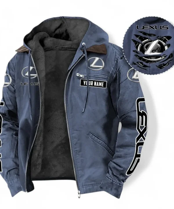Grand Touring Auto Hooded And Flannel Hoodie, Rugged & Sporty Hoodie For Car Lovers CAR391 - Navy Blue
