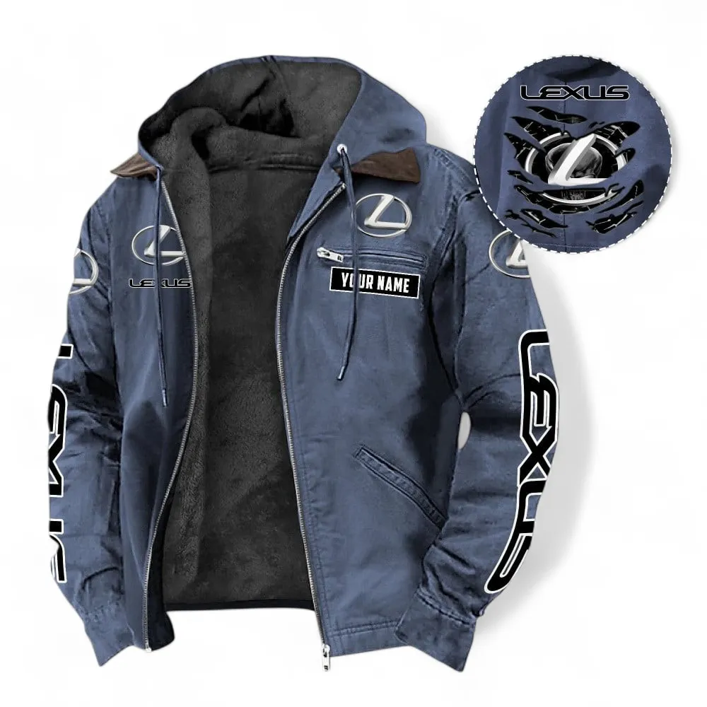 Grand Touring Auto Hooded And Flannel Hoodie, Rugged & Sporty Hoodie For Car Lovers CAR391 - Navy Blue