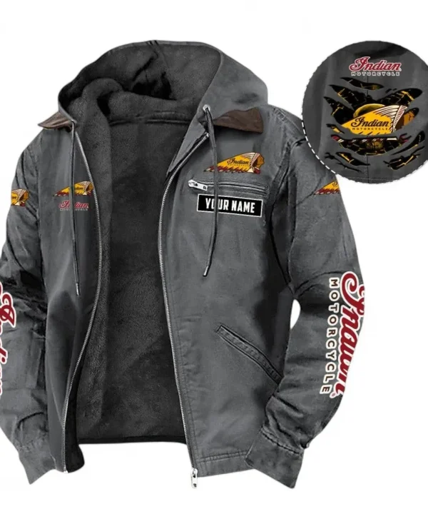 Heritage Bike Hooded And Flannel Hoodie, Comfortable Daily Wear For Motor Lovers CAR391 - Gray