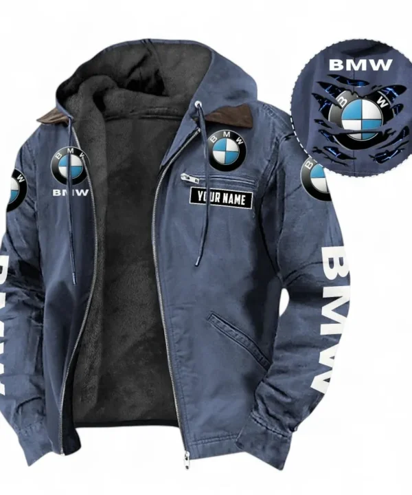 High-End Executive Car Hooded And Flannel Hoodie, Adventure-Ready Hoodie For Car Lovers CAR391 - Navy Blue