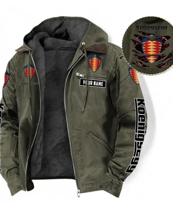 High-Performance Supercar Hooded And Flannel Hoodie, Rugged Casual Hoodie For Car Lovers CAR391 - Green