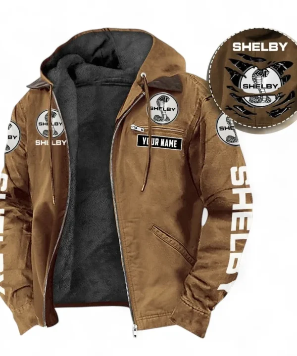 Iconic Pony Car Hooded And Flannel Hoodie, Rugged Casual Fit Hoodie For Car Lovers CAR391 - Camel