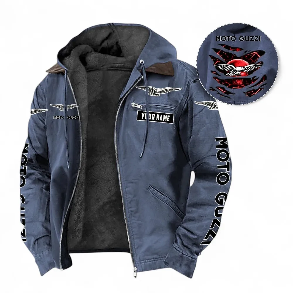 Iconic Road Bike Hooded And Flannel Hoodie, Durable & Casual Streetwear For Car Lovers CAR391 - Navy Blue