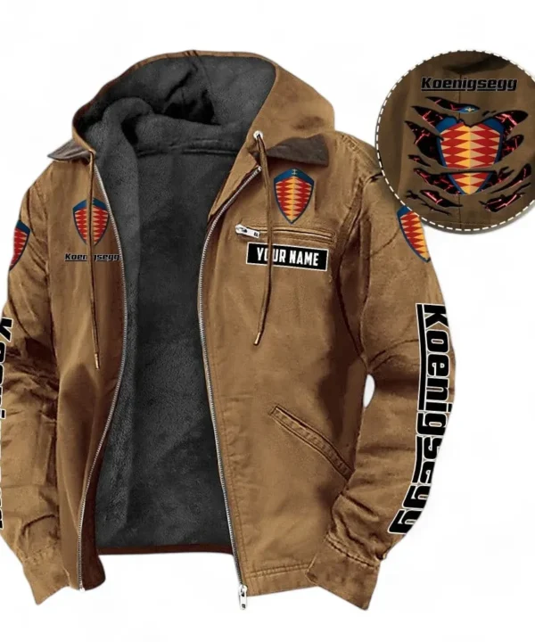 Luxury Performance Machine Hooded And Flannel Hoodie, Street-Ready Casual Hoodie For Car Lovers CAR391 - Camel
