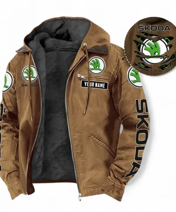 Mid-Size Sedan Hooded And Flannel Hoodie, Adventure & Urban Fit Hoodie For Car Lovers CAR391 - Camel
