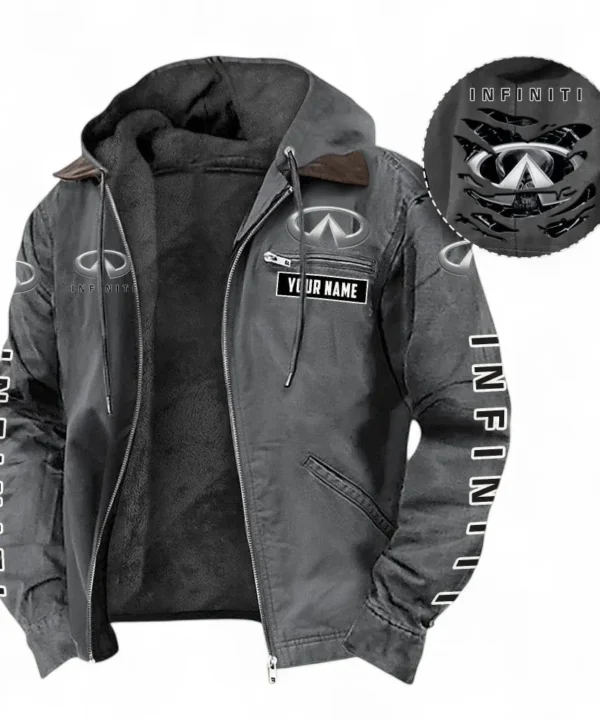 Modern Luxury Auto Hooded And Flannel Hoodie, Sporty & Casual  Hoodie For Car Lovers CAR391 - Gray