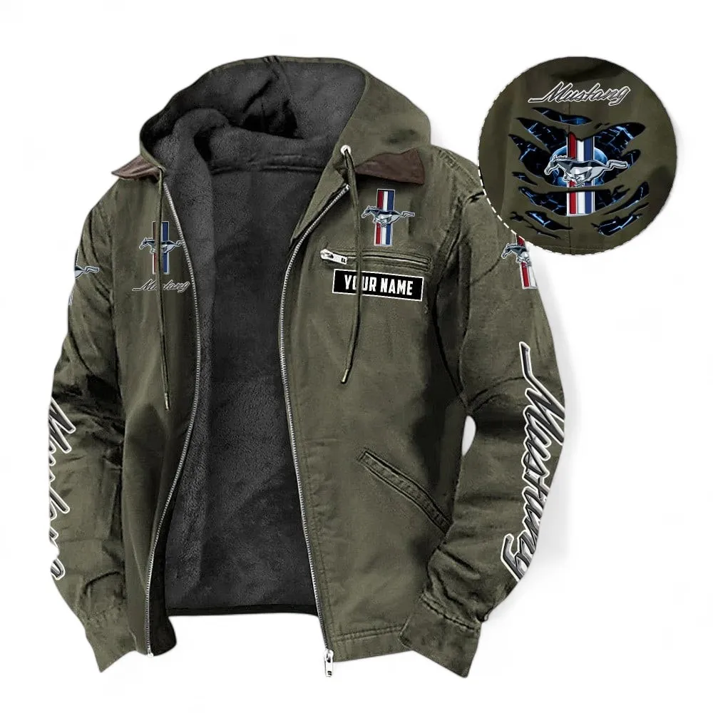 Muscle Car Hooded And Flannel Hoodie, Urban Casual Comfort Hoodie For Car Lovers CAR391 - Green