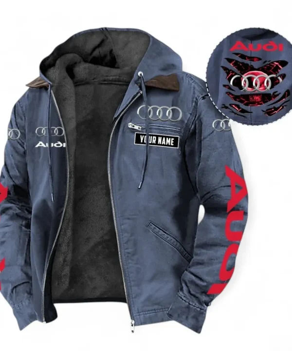 Performance Vehicle Hooded And Flannel Hoodie, Exclusive Logo Hoodie For Car Lovers CAR391 - Navy Blue