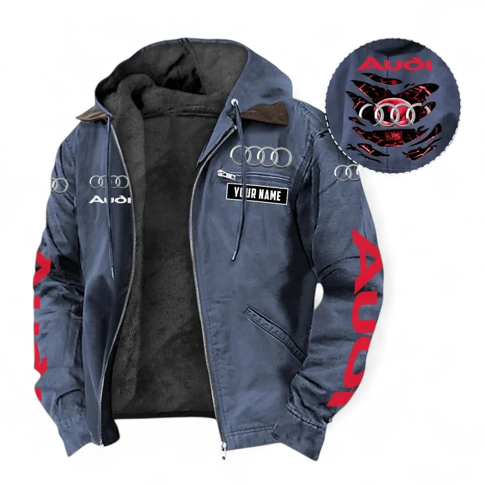 Performance Vehicle Hooded And Flannel Hoodie, Exclusive Logo Hoodie For Car Lovers CAR391 - Navy Blue