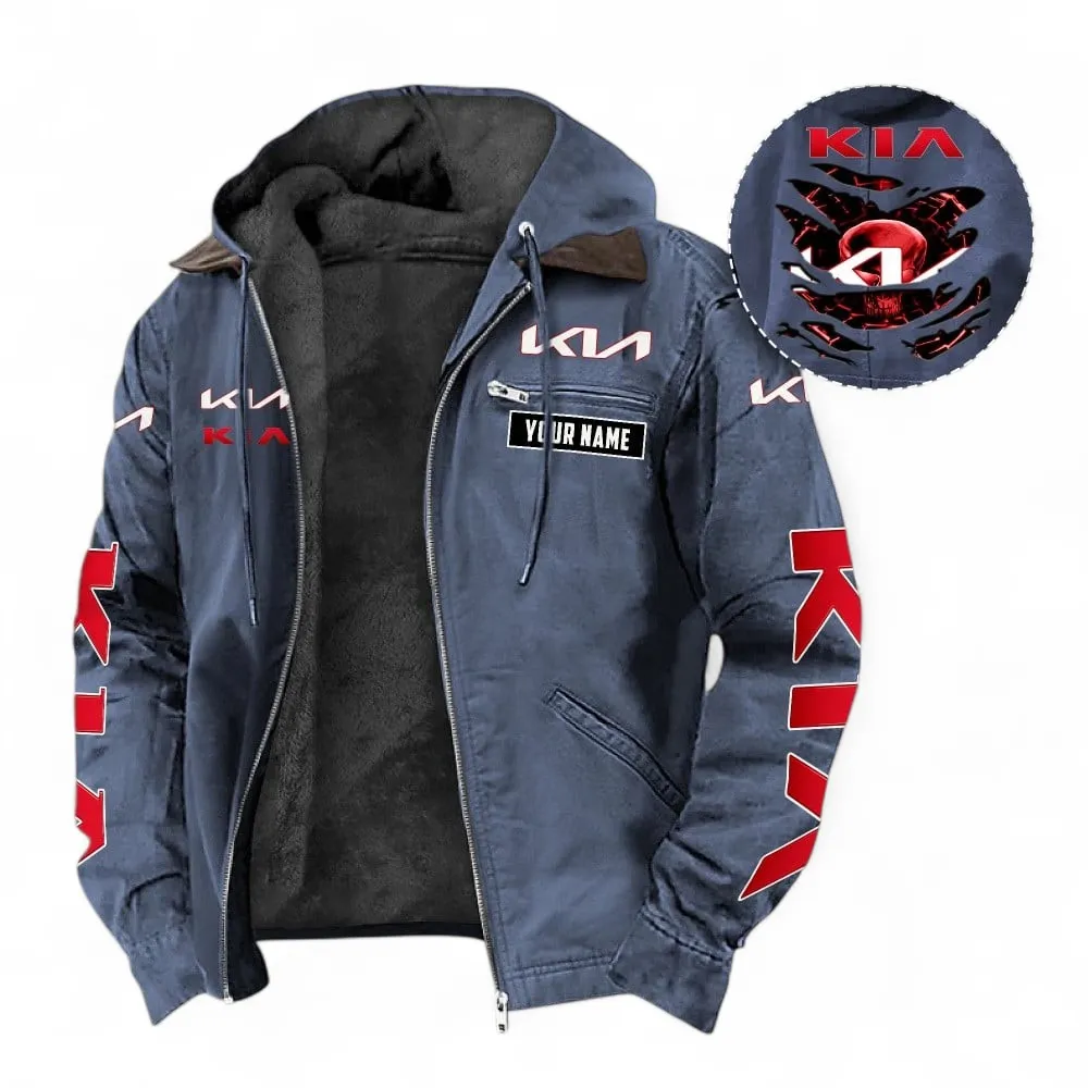 Practical Crossover Hooded And Flannel Hoodie, Comfortable Street Hoodie For Car Lovers CAR391 - Navy Blue