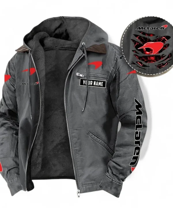 Racing Icon Hooded And Flannel Hoodie, Sporty Everyday Wear Hoodie For Car Lovers CAR391 - Gray