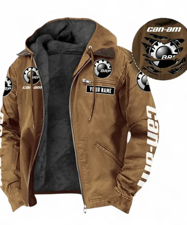 Recreational Quad Hooded And Flannel Hoodie, Casual Comfort Hoodie For Car Lovers CAR391 - Camel