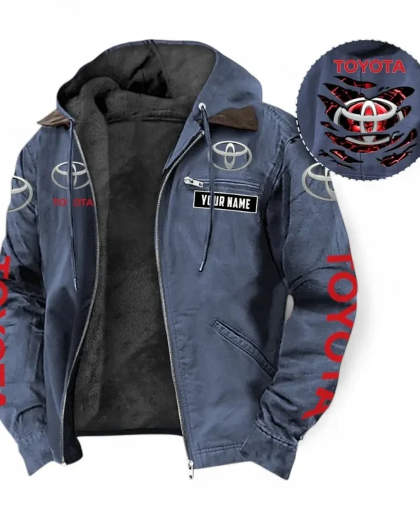 Reliable Car Hooded And Flannel Hoodie, Durable & Casual Streetwear For Car Lovers CAR391 - Navy Blue