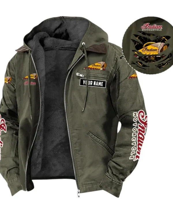 Retro Road Machine Hooded And Flannel Hoodie, Rugged Casual Hoodie For Motor Lovers CAR391 - Green