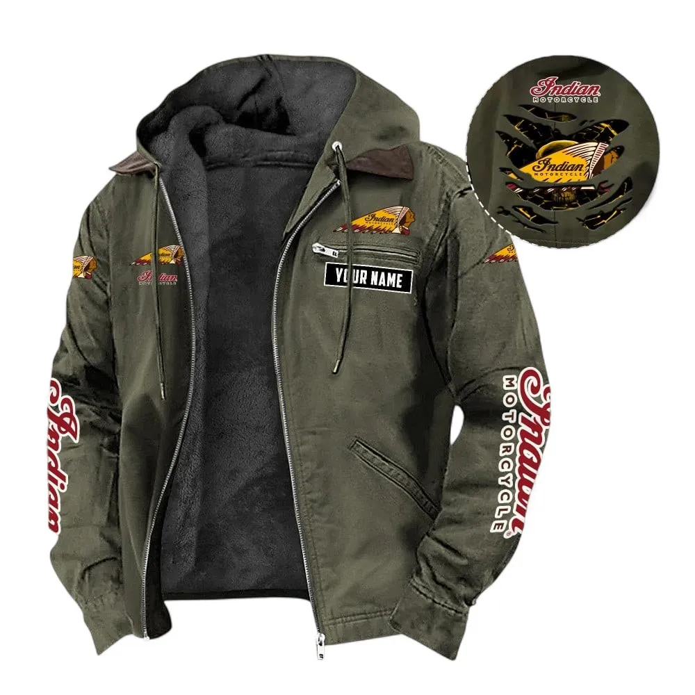 Retro Road Machine Hooded And Flannel Hoodie, Rugged Casual Hoodie For Motor Lovers CAR391 - Green