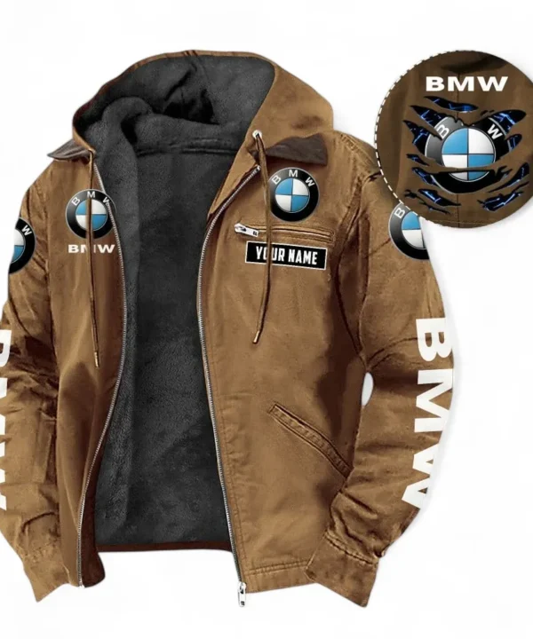 Small Executive Car Hooded And Flannel Hoodie, Exclusive Logo Hoodie For Car Lovers CAR391 - Camel