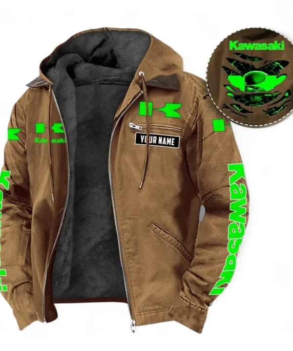 Sport Bike Hooded And Flannel Hoodie, Rugged Casual Fit Hoodie For Car Lovers CAR391 - Camel