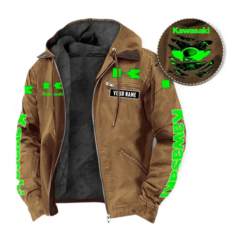 Sport Bike Hooded And Flannel Hoodie, Rugged Casual Fit Hoodie For Car Lovers CAR391 - Camel
