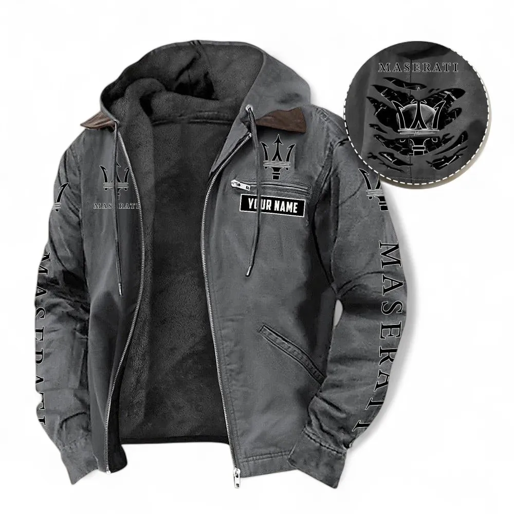 Sports Car Hooded And Flannel Hoodie, Sporty & Street-Ready Hoodie For Car Lovers CAR391 - Gray