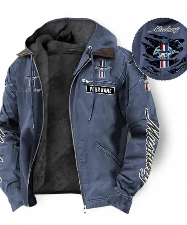Street Performance Car Hooded And Flannel Hoodie, Rugged & Sporty Hoodie For Car Lovers CAR391 - Navy Blue