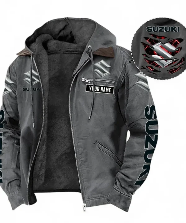 Superbike Hooded And Flannel Hoodie, Sporty & Casual  Hoodie For Car Lovers CAR391 - Gray