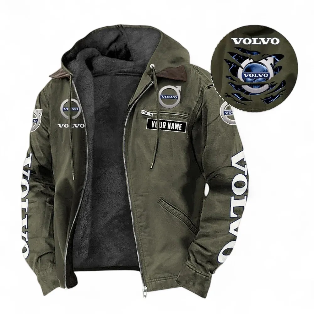 Swedish Car Brand Hooded And Flannel Hoodie, Sporty Urban Look Hoodie For Car Lovers CAR391 - Green