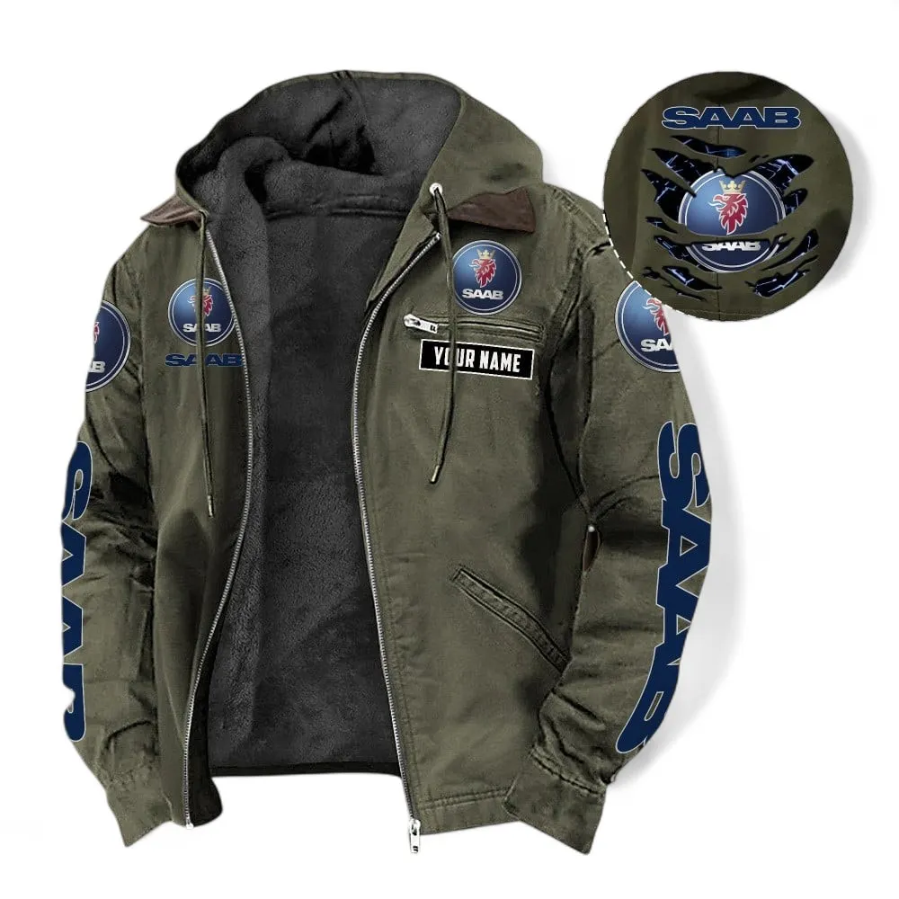 Touring Sedan Hooded And Flannel Hoodie, Sporty Urban Look Hoodie For Car Lovers CAR391 - Green
