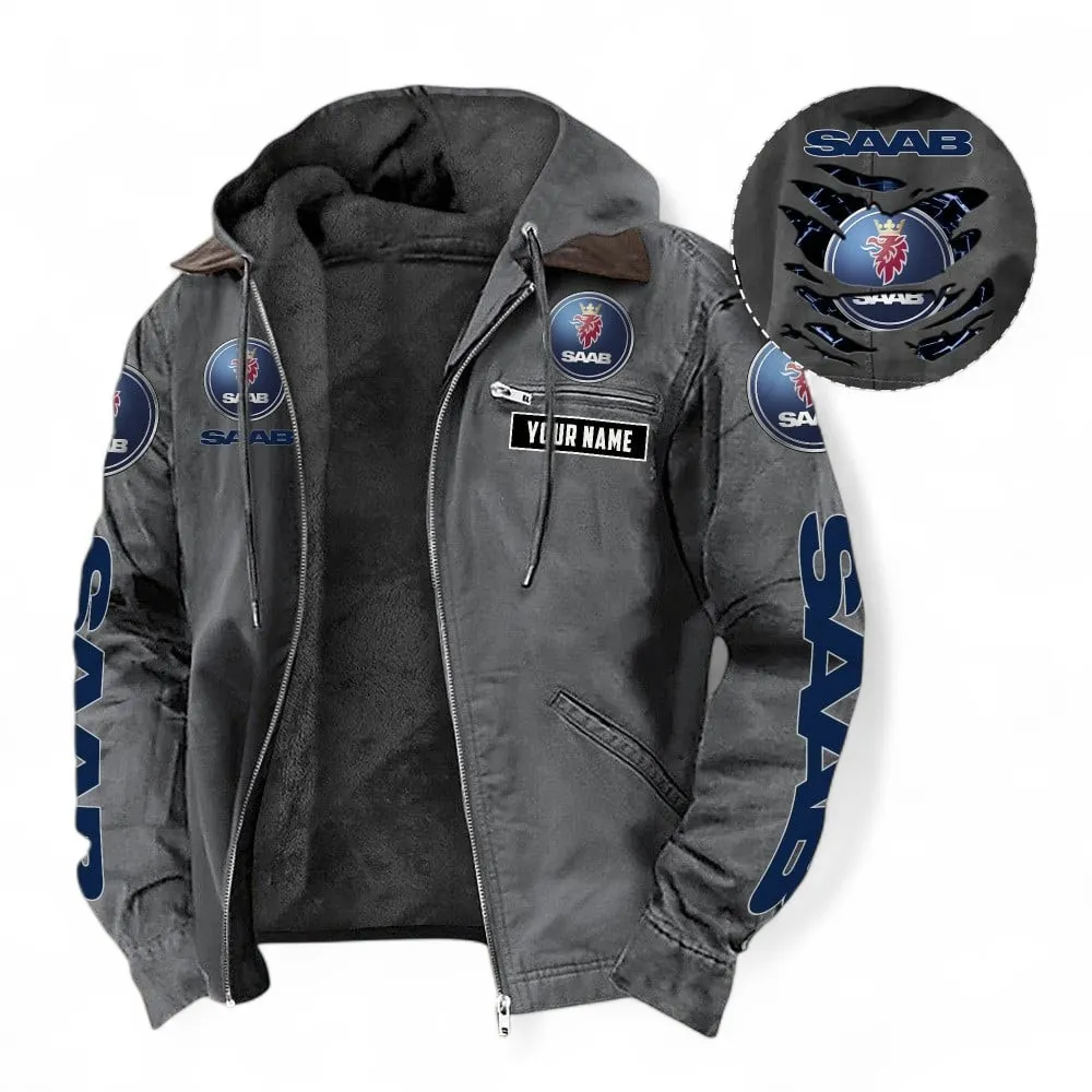 Urban Vehicle Hooded And Flannel Hoodie, Streetwear Outfit For Car Lovers CAR391 - Gray