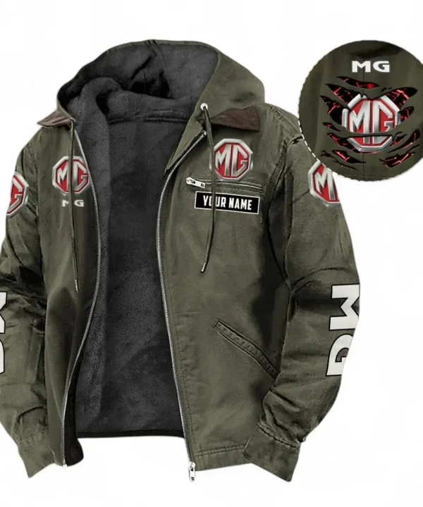 Vintage Sports Auto Hooded And Flannel Hoodie, Streetwear Casual Outfit For Car Lovers CAR391 - Green